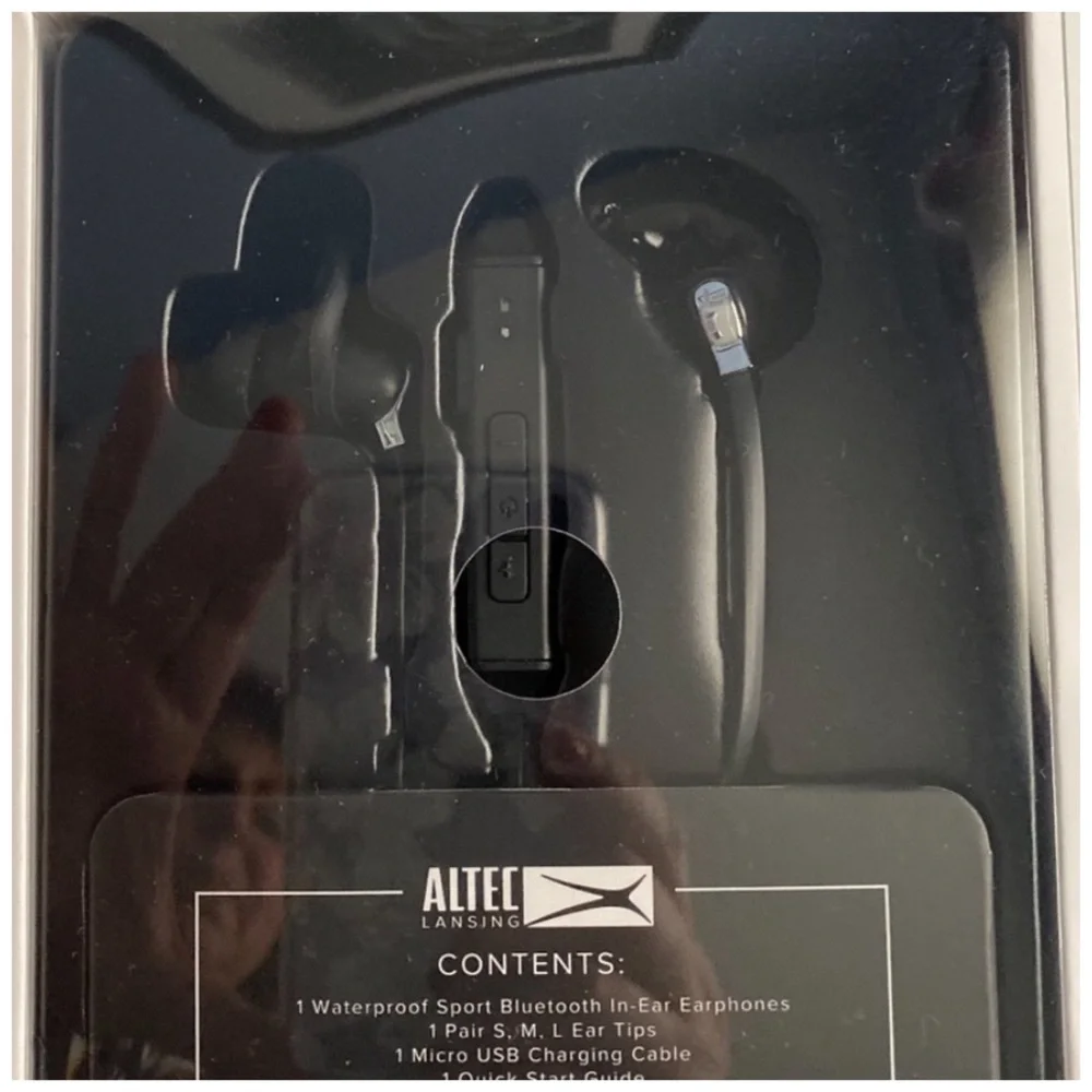 Earphones: NIB Altec Lansing Waterproof Sport Bluetooth In-Ear Earphones